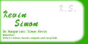 kevin simon business card